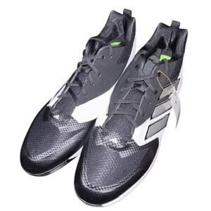 NIB Adidas Icon 8 Baseball Cleats 17 Core Black/Silver Metallic/Footwear White